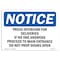 Signmission OSHA Notice Sign, 7" Height, Rigid Plastic, Press Intercom For Deliveries If No One Sign, Landscape OS-NS-P-710-L-17792 - alternate 1